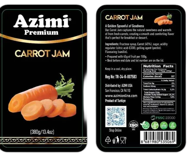 Carrot Jam — Azimi Premium (380g)