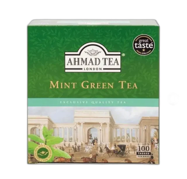 Mint Green Tea Bags — Ahmad Tea London